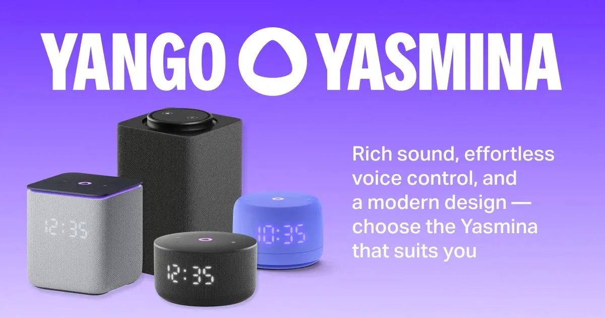 Yango Yasmina smart speakers for the UAE with Yango Play subscription context Yango Yasmina smart speakers for the UAE with Yango Play subscription context